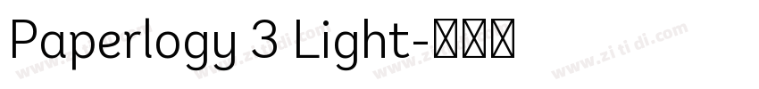 Paperlogy 3 Light字体转换